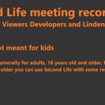 Second Life: Third Party Viewer meeting (25 June 2021)
