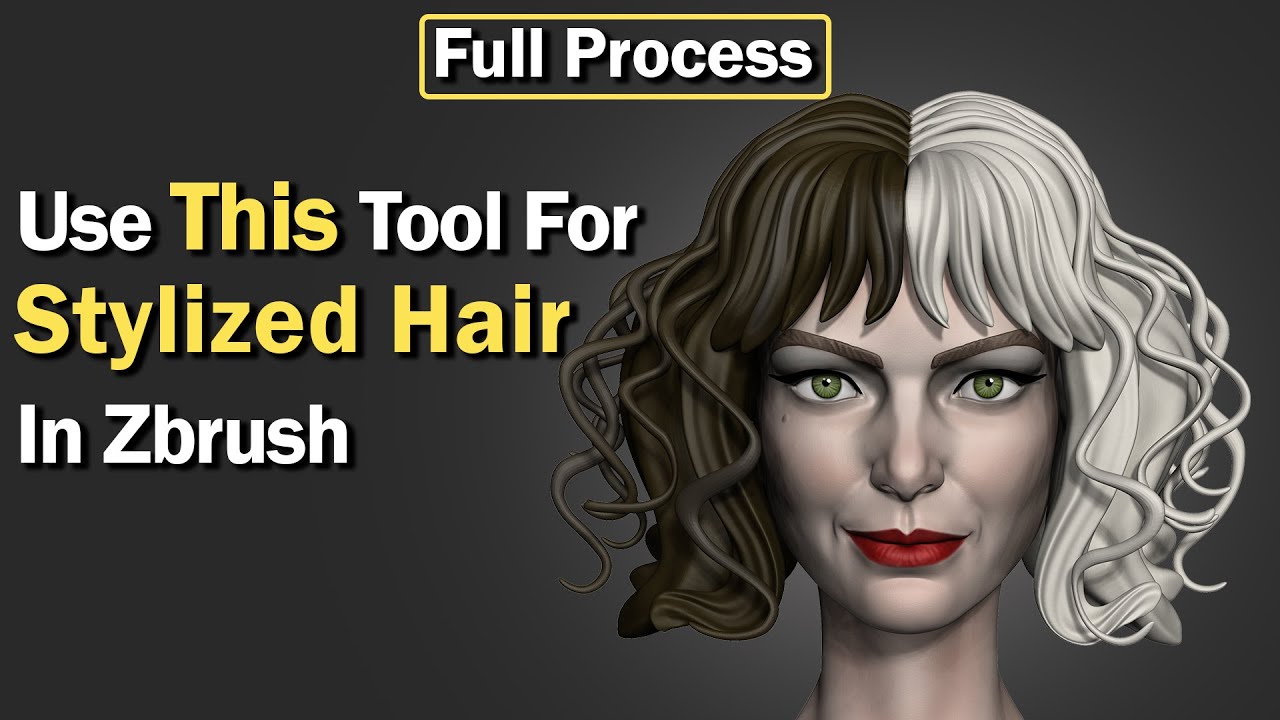 Use This Tool For Sculpting Stylized Hair In Zbrush | Sculpting Tutorial
